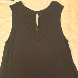 Daniel Rainn/Pale Sky Keyhole Crochet Top